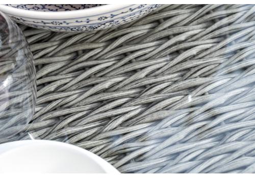  "Капучино" журнальный столик из искусственного ротанга (гиацинт), цвет cерый, фото 9 