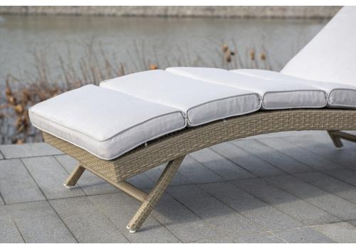  "Лиссабон" шезлонг из искусственного ротанга, цвет соломенный, фото 5 
