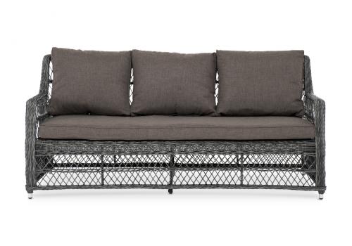  "Гранд Латте" диван трехместный из искусственного ротанга, цвет графит, фото 2 