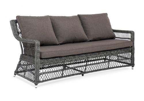  "Гранд Латте" диван трехместный из искусственного ротанга, цвет графит, фото 3 