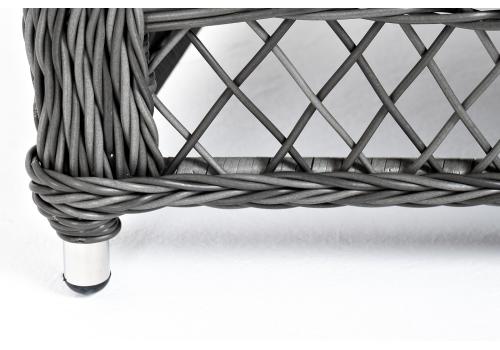  "Гранд Латте" диван трехместный из искусственного ротанга, цвет графит, фото 4 