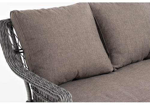  "Гранд Латте" диван трехместный из искусственного ротанга, цвет графит, фото 6 
