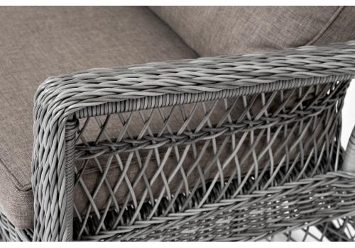  "Гранд Латте" диван трехместный из искусственного ротанга, цвет графит, фото 7 