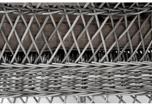  "Гранд Латте" диван трехместный из искусственного ротанга, цвет графит, фото 8 