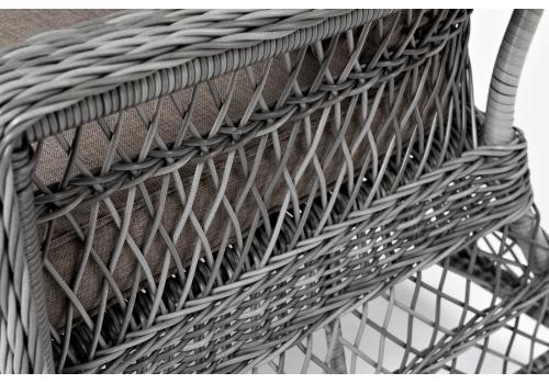  "Гранд Латте" диван трехместный из искусственного ротанга, цвет графит, фото 10 