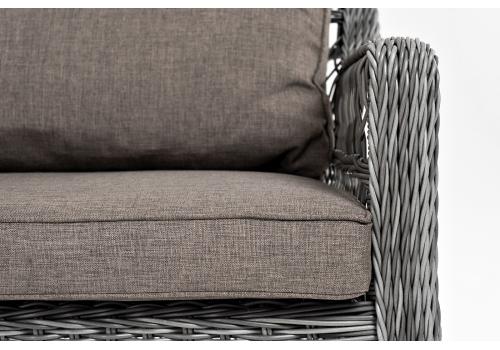  "Гранд Латте" диван трехместный из искусственного ротанга, цвет графит, фото 12 