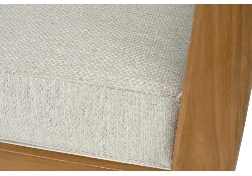  "Сидней" кресло плетеное из роупа, основание тик, каркас алюминий бежевый, роуп бежевый, ткань бежевая, фото 6 