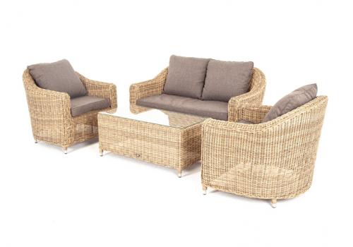  "Кон Панна" лаунж-зона из искусственного ротанга, цвет соломенный, фото 15 