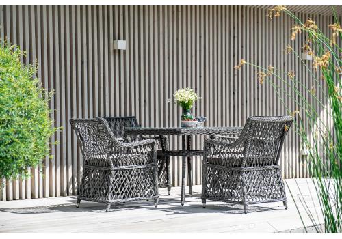  "Айриш" обеденная группа плетеная на 4 персоны, цвет графит, фото 2 