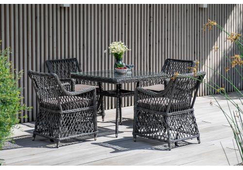  "Айриш" обеденная группа плетеная на 4 персоны, цвет графит, фото 5 