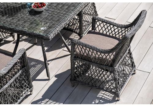  "Айриш" обеденная группа плетеная на 4 персоны, цвет графит, фото 6 