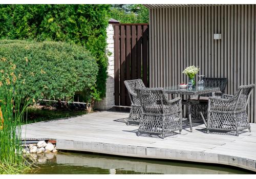  "Айриш" обеденная группа плетеная на 4 персоны, цвет графит, фото 8 