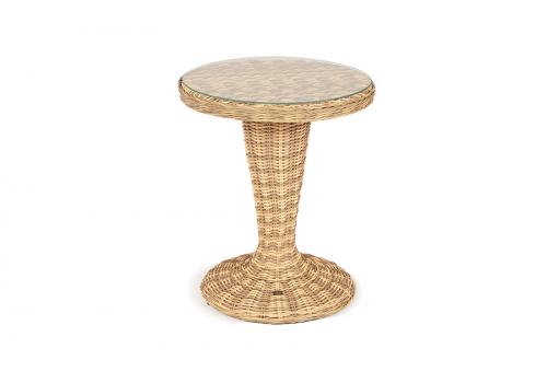 "Леванте" стол круглый из искусственного ротанга, цвет соломенный, фото 2 