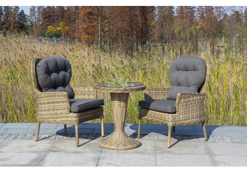  "Леванте" стол круглый из искусственного ротанга, цвет соломенный, фото 4 