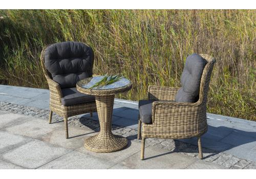  "Леванте" стол круглый из искусственного ротанга, цвет соломенный, фото 5 