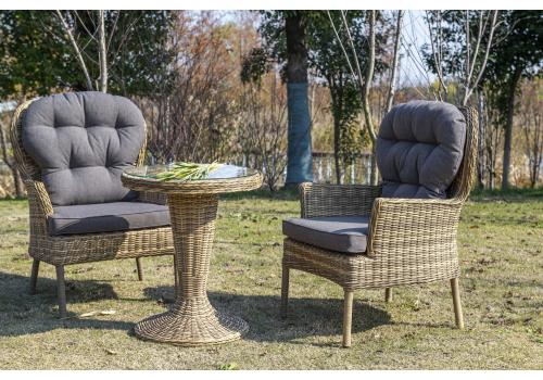  "Леванте" стол круглый из искусственного ротанга, цвет соломенный, фото 6 