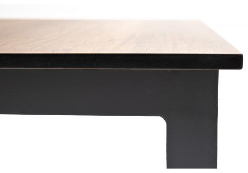  "Канны" журнальный столик из HPL 90х60, H40, каркас темно-серый (RAL 7024), цвет столешницы "дуб", фото 4 