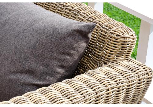  "Капучино" диван из искусственного ротанга трехместный, цвет соломенный, фото 9 