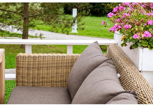  "Капучино" диван из искусственного ротанга трехместный, цвет соломенный, фото 10 