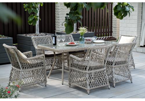  "Латте" обеденная группа плетеная, цвет бежевый, фото 1 