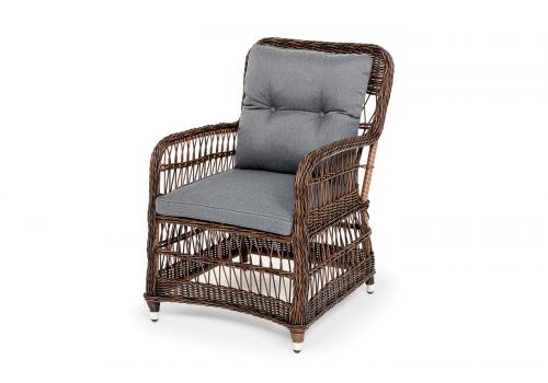  "Цесена" кресло плетеное из искусственного ротанга, цвет коричневый, фото 1 