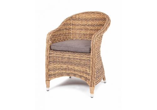  "Равенна" плетеное кресло из искусственного ротанга (гиацинт), цвет соломенный, фото 1 