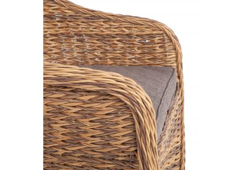  "Равенна" плетеное кресло из искусственного ротанга (гиацинт), цвет соломенный, фото 5 
