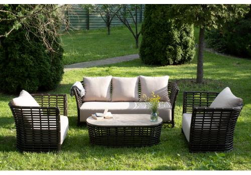  "Валенсия" лаунж-зона из искусственного ротанга, цвет бронзовый, фото 1 