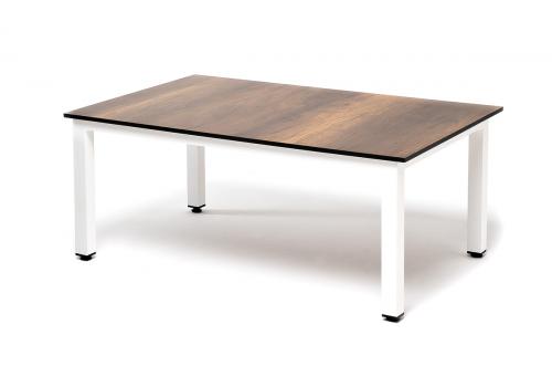  "Канны" журнальный столик из HPL 90х60, H40, каркас белый, цвет столешницы "дуб", фото 3 