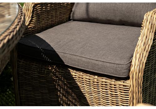  "Неаполь" обеденная группа плетеная из искусственного ротанга, цвет соломенный, фото 9 