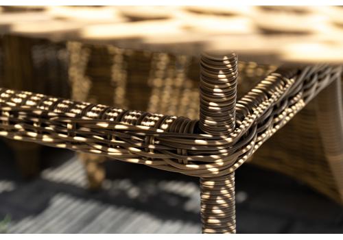  "Неаполь" обеденная группа плетеная из искусственного ротанга, цвет соломенный, фото 13 