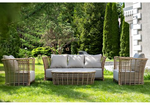  "Валенсия" лаунж-зона из искусственного ротанга, цвет соломенный, фото 3 