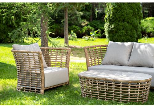  "Валенсия" лаунж-зона из искусственного ротанга, цвет соломенный, фото 6 