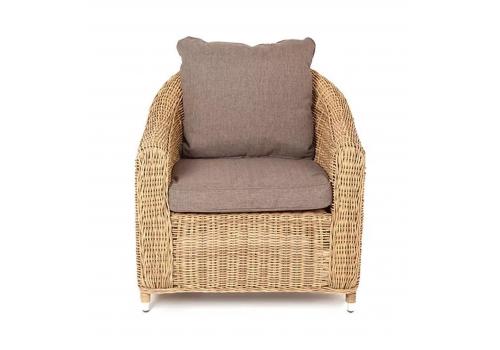  "Кон Панна" кресло из искусственного ротанга, цвет соломенный, фото 2 