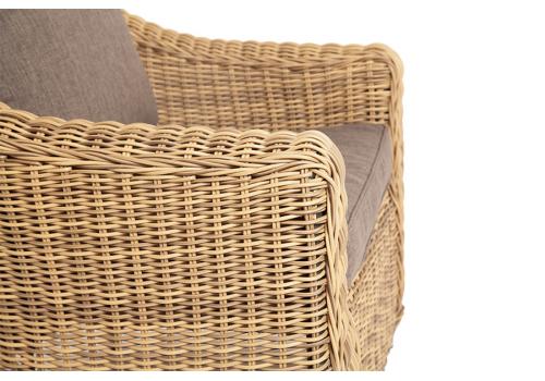  "Кон Панна" кресло из искусственного ротанга, цвет соломенный, фото 4 