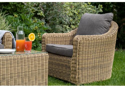  "Кон Панна" кресло из искусственного ротанга, цвет соломенный, фото 6 