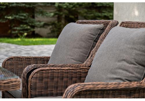  "Гляссе" обеденная группа из искусственного ротанга, цвет коричневый, фото 7 