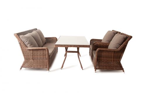  "Гляссе" обеденная группа из искусственного ротанга, цвет коричневый, фото 14 