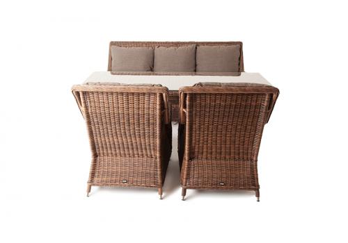  "Гляссе" обеденная группа из искусственного ротанга, цвет коричневый, фото 15 