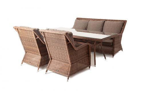  "Гляссе" обеденная группа из искусственного ротанга, цвет коричневый, фото 16 