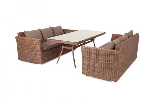  "Мокко Дабл" обеденная группа из искусственного ротанга, цвет коричневый, фото 1 