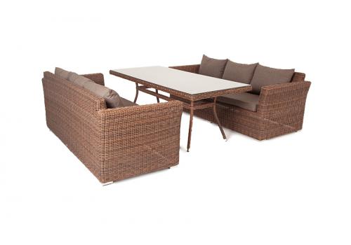  "Мокко Дабл" обеденная группа из искусственного ротанга, цвет коричневый, фото 3 