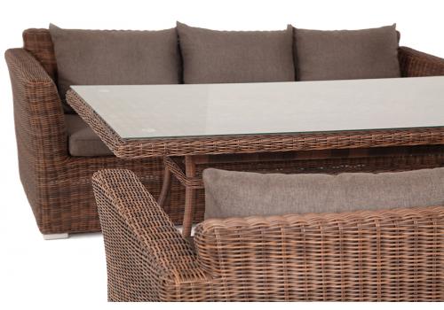  "Мокко Дабл" обеденная группа из искусственного ротанга, цвет коричневый, фото 5 