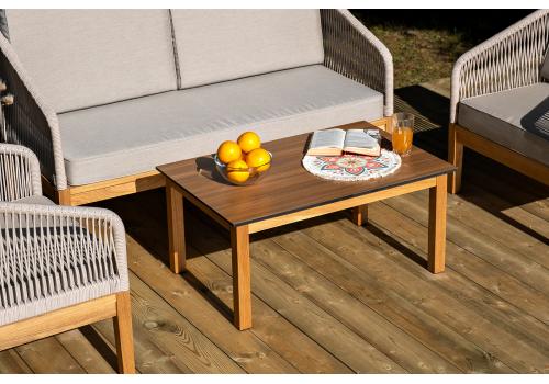  "Канны" лаунж-зона 4-местная из роупа со столиком "Канны" цвета "дуб", основание дуб, роуп бежевый, фото 11 