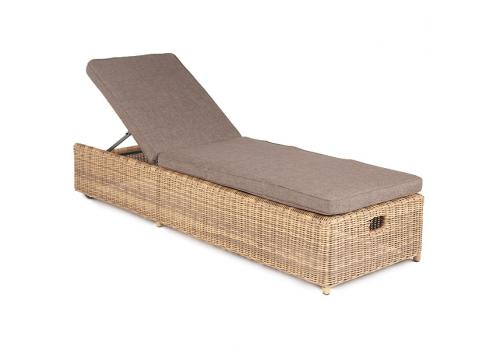  "Рим" шезлонг с подушкой, цвет соломенный, фото 1 