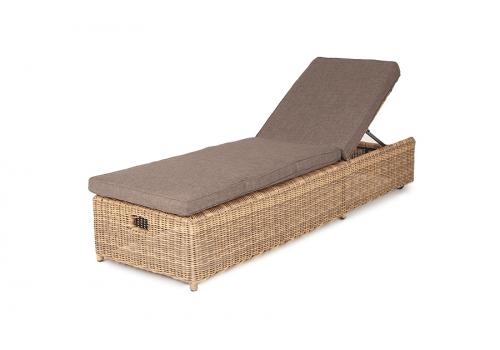  "Рим" шезлонг с подушкой, цвет соломенный, фото 3 