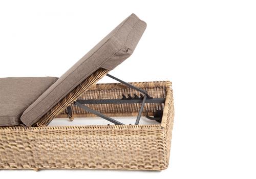  "Рим" шезлонг с подушкой, цвет соломенный, фото 5 