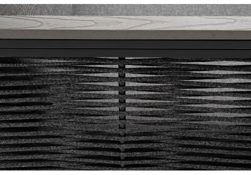  "Сан Ремо" диван 2-местный плетеный из роупа, каркас алюминий темно-серый, роуп серый, ткань серая, фото 6 