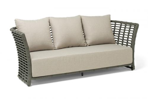  "Валенсия" диван из искусственного ротанга трехместный, цвет серый, фото 3 