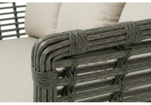  "Валенсия" диван из искусственного ротанга трехместный, цвет серый, фото 4 